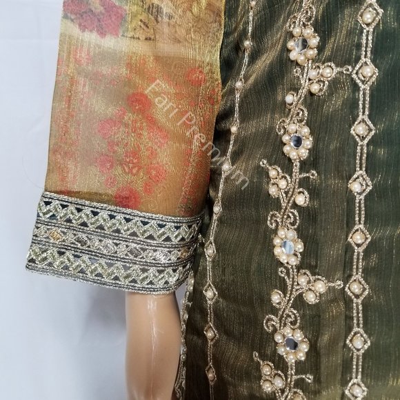 XL NEW Pakistani Tawakkal Fancy Embroidered Masuri Banarsi Shalwar Kameez XL/47 - Picture 3 of 16